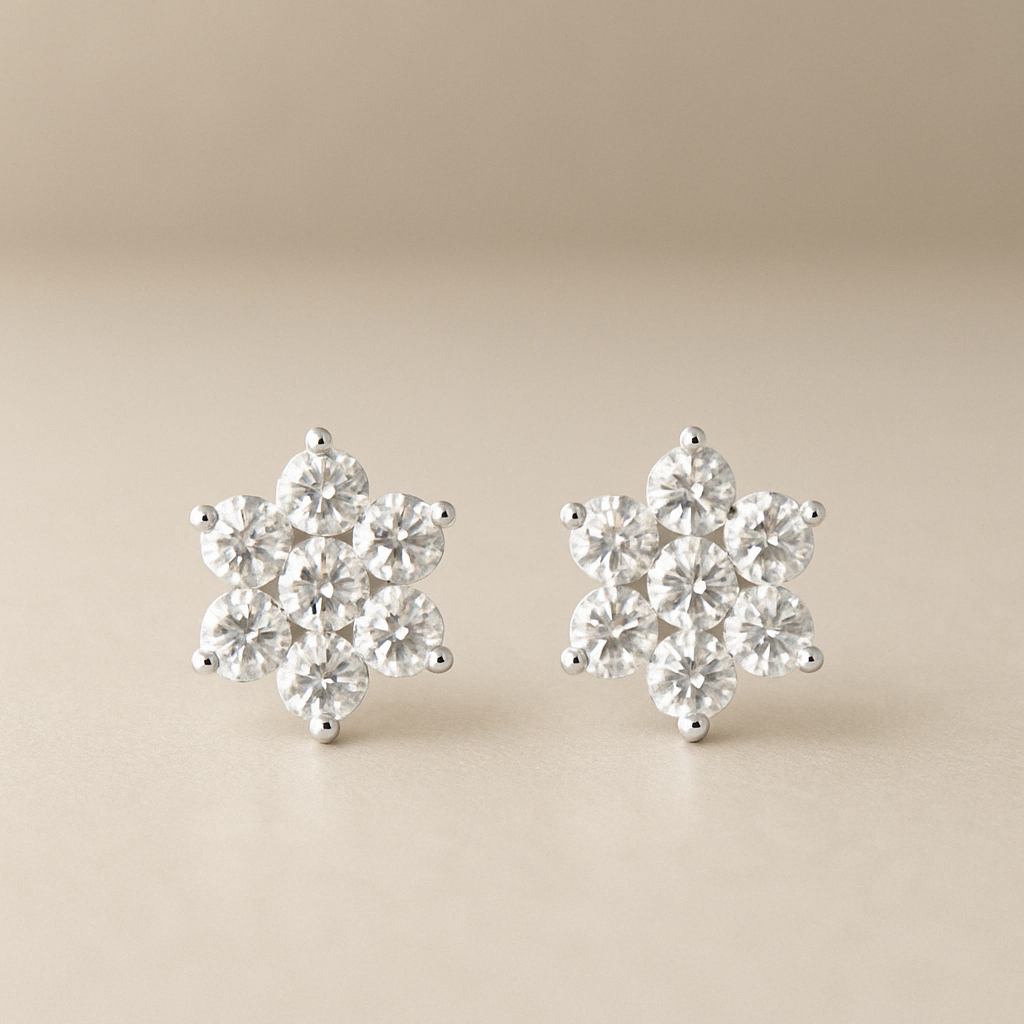 0.56ct Lab Grown Diamond Earring in 18kt Gold Vermeil - Fiona Diamonds - Fiona Diamonds