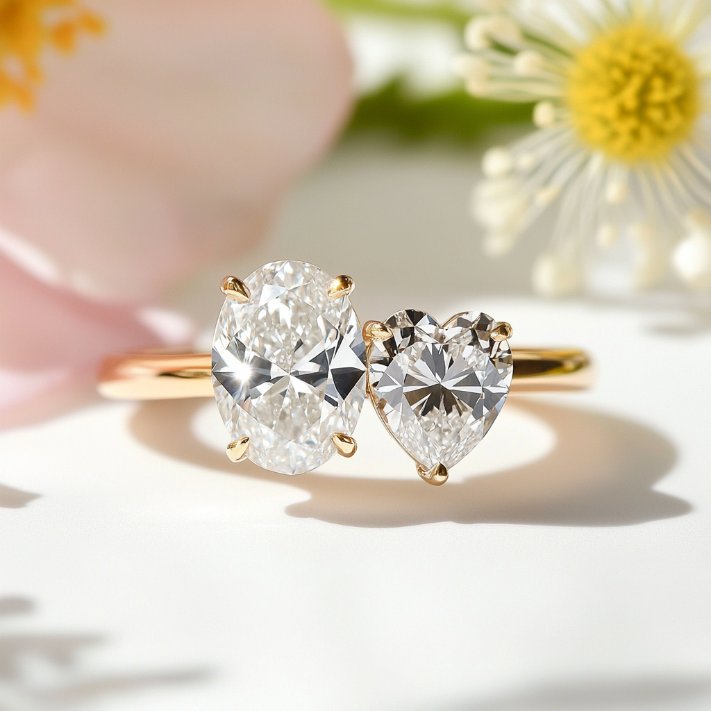 Sylthra Lab Diamond Toi et Moi Ring - Fiona Diamonds - Fiona Diamonds