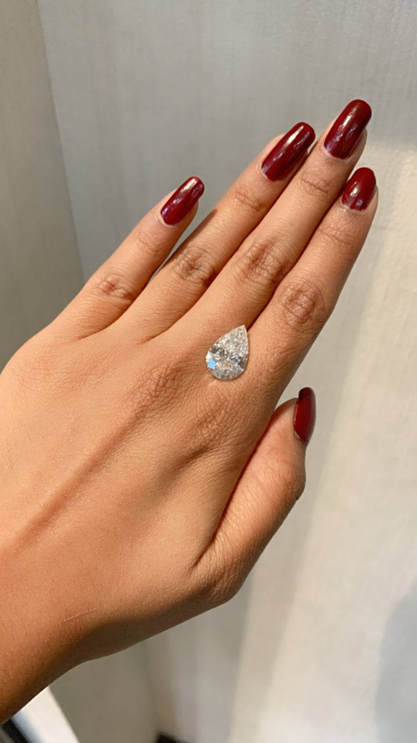 Pear 5ct F-VS2 Loose Lab Grown Diamond Solitaire - Fiona Diamonds - Fiona Diamonds