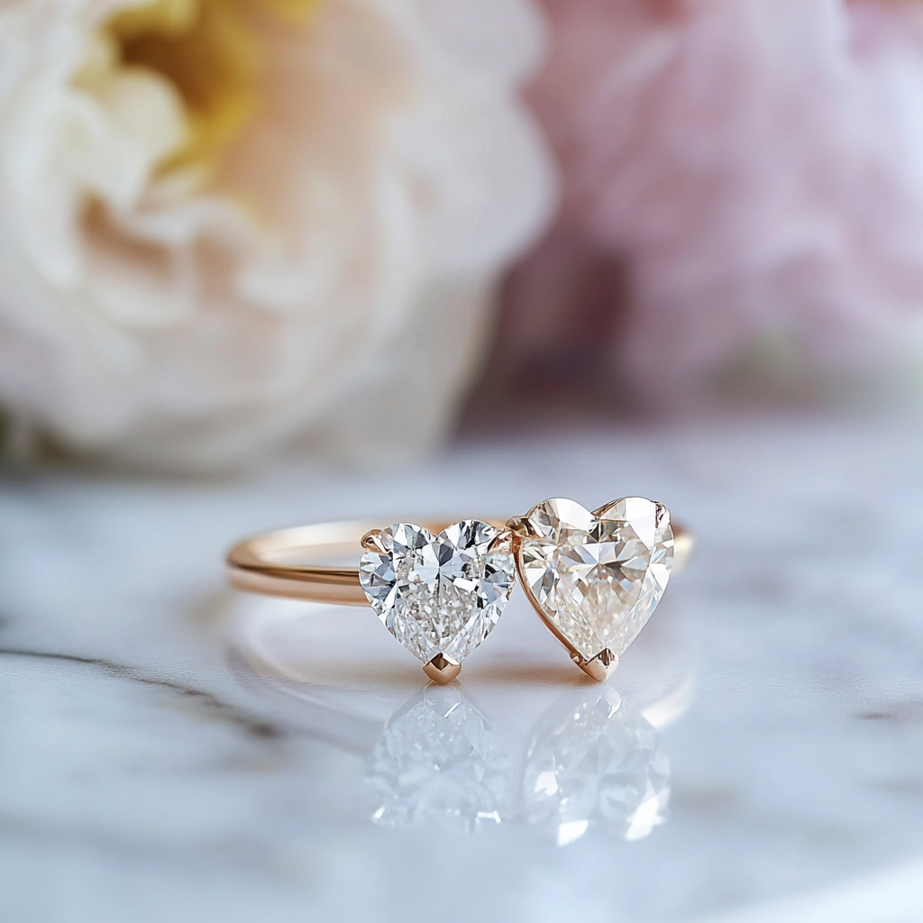 Myralyn Lab Diamond Toi et Moi Ring - Fiona Diamonds - Fiona Diamonds