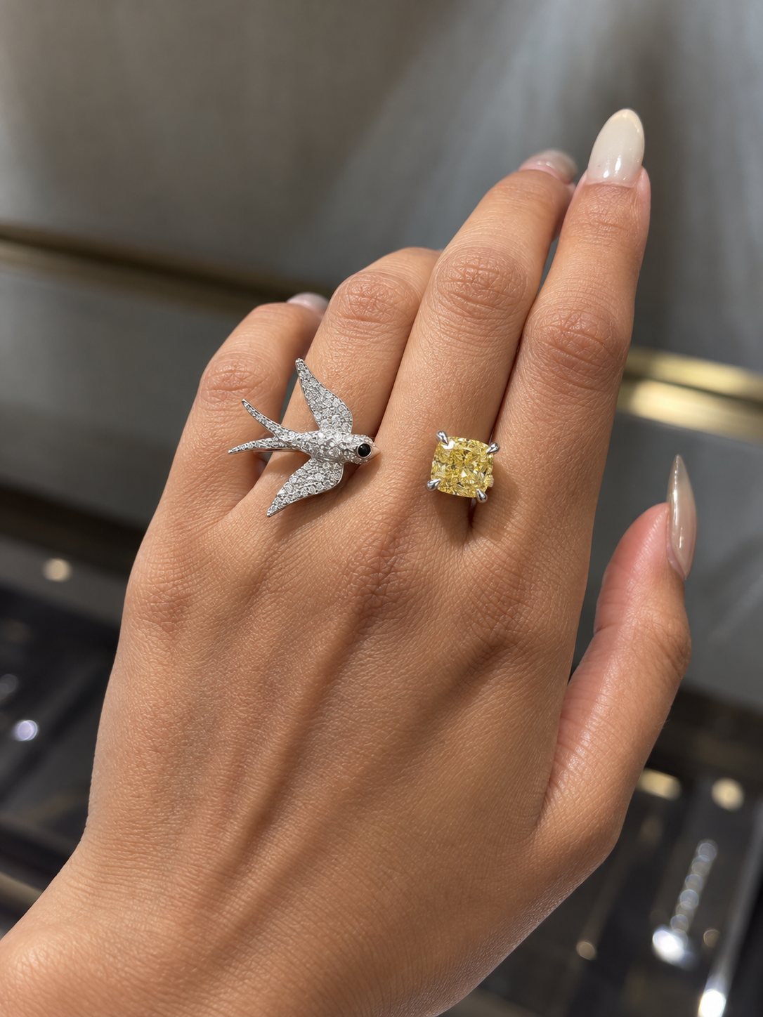 Aurelia Swallow Lab Diamond Ring