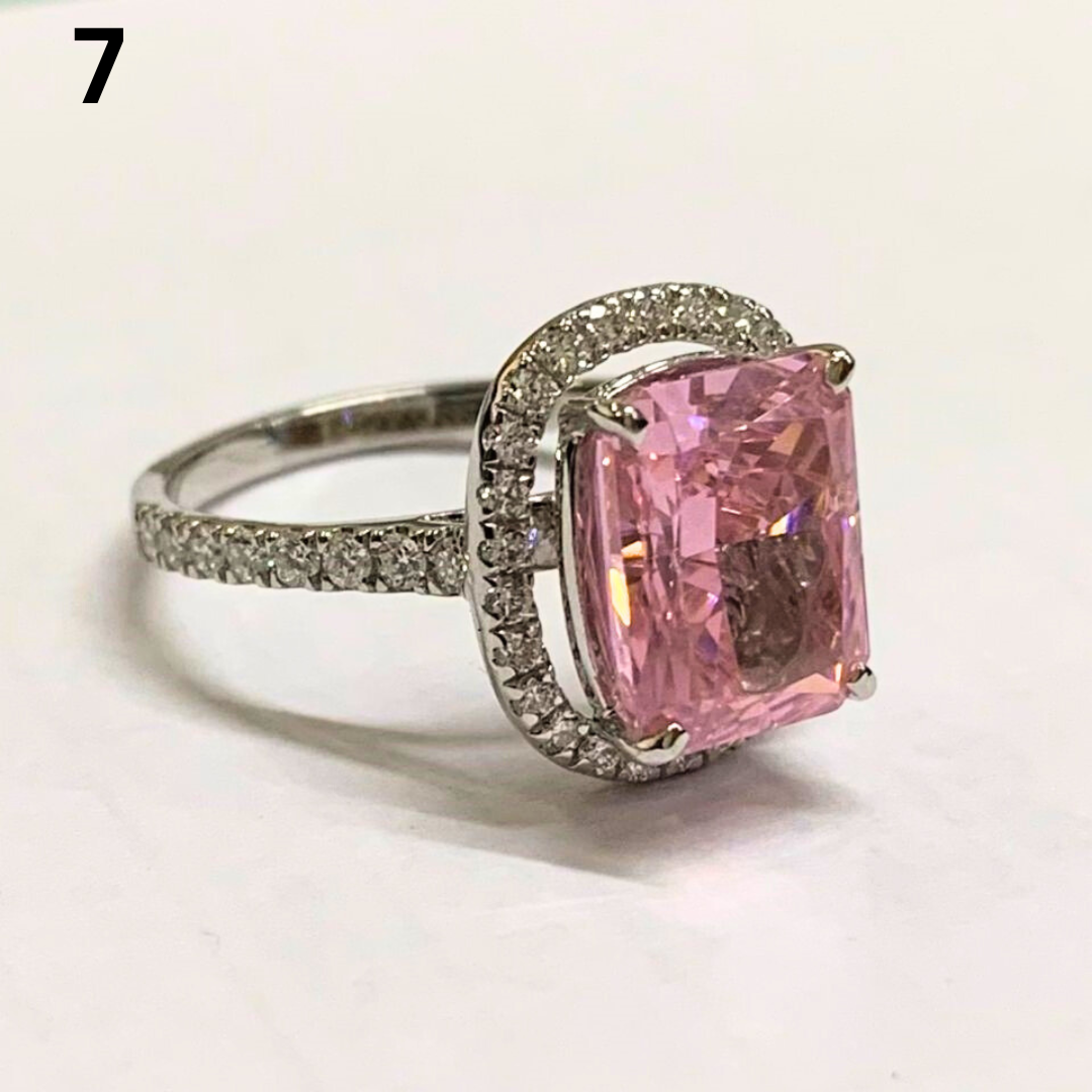 Pink Stone Lab Diamond Ring - Fiona Diamonds - Fiona Diamonds