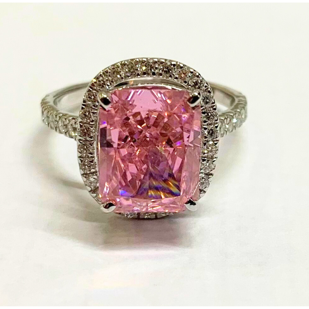 Pink Stone Lab Diamond Ring - Fiona Diamonds - Fiona Diamonds