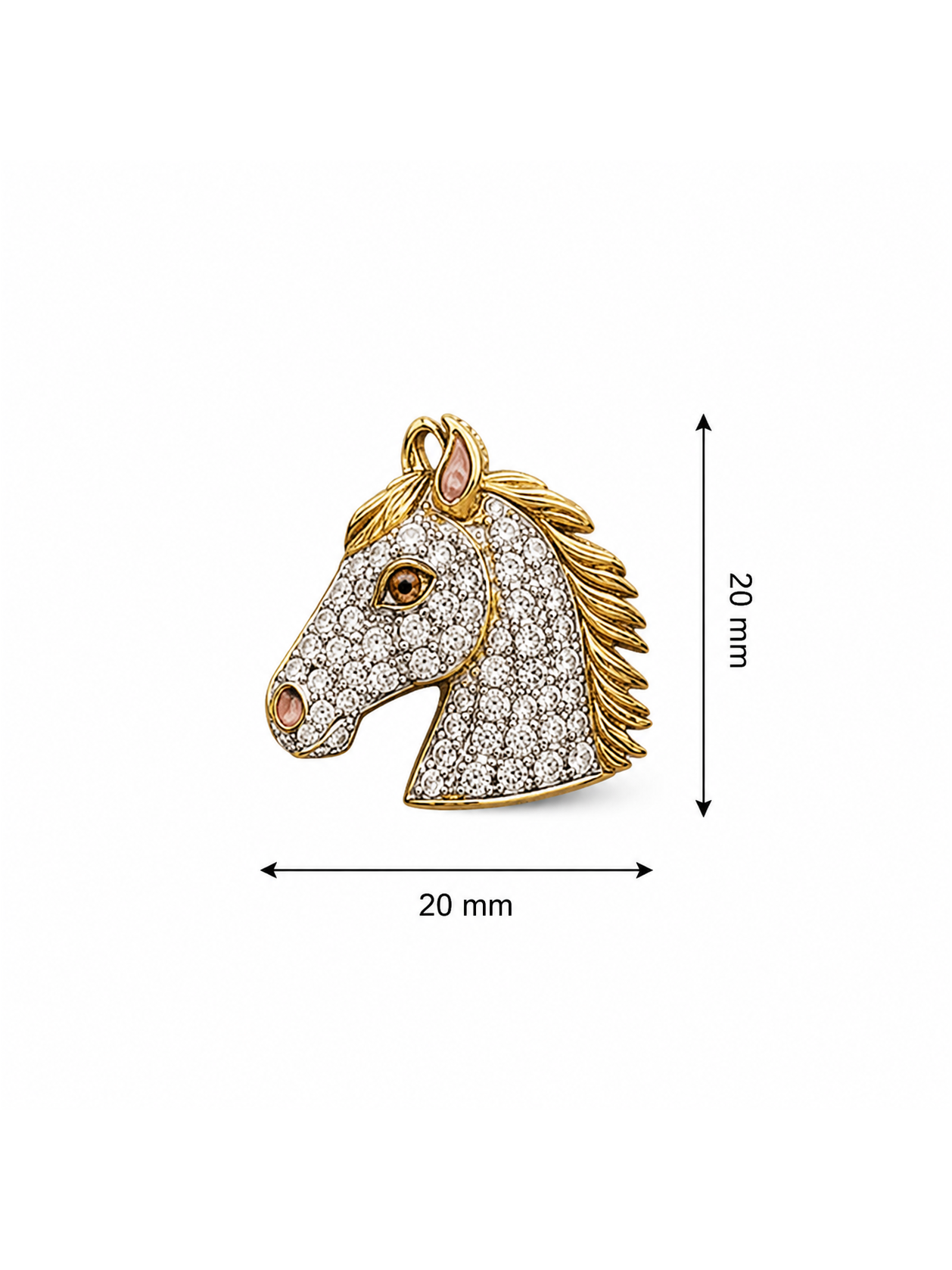 Imperial Horse Crest Lab Diamond Buttons