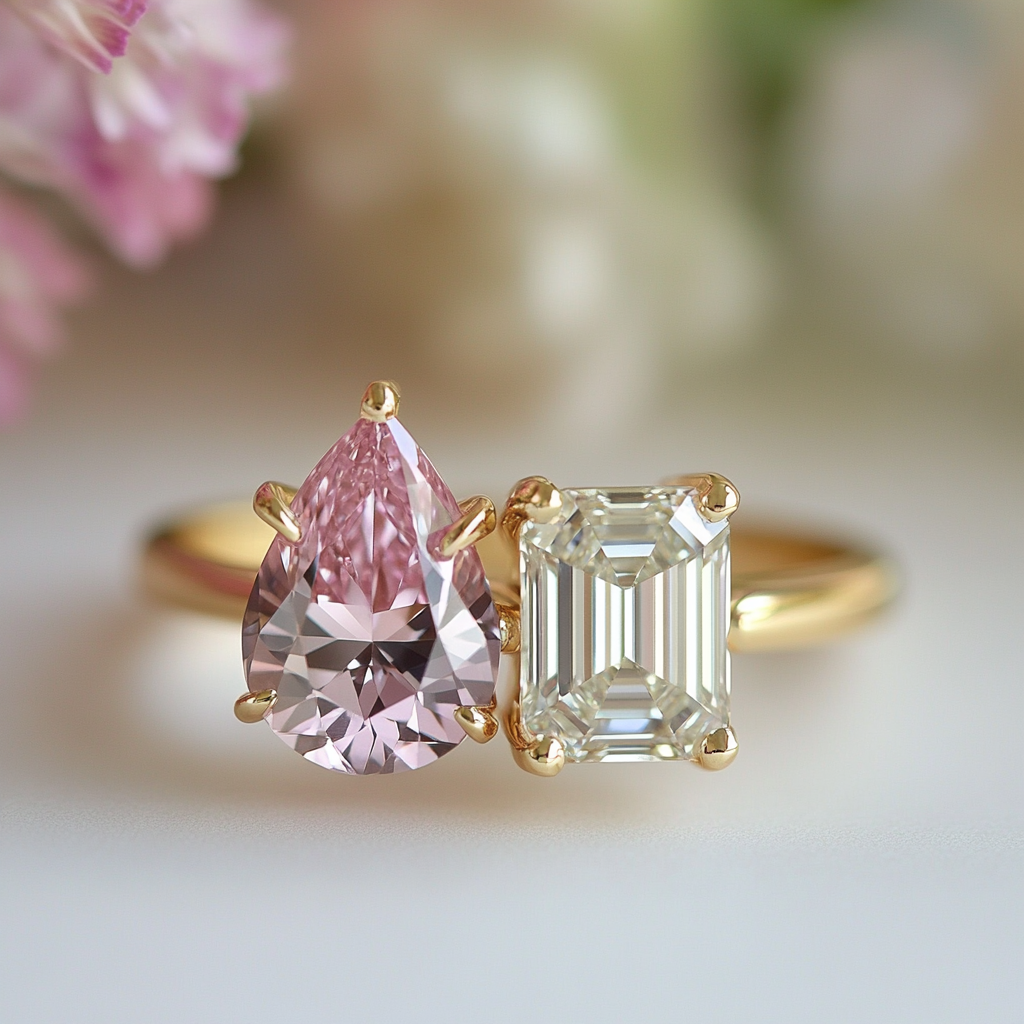 Jorielyn Lab Diamond Toi et Moi Ring - Fiona Diamonds - Fiona Diamonds