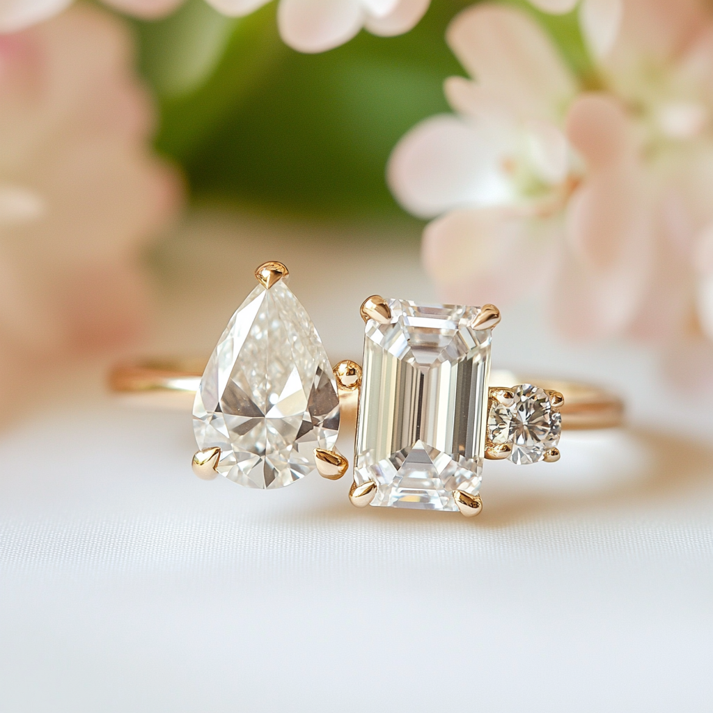 Glyenna Lab Diamond Toi et Moi Ring - Fiona Diamonds - Fiona Diamonds