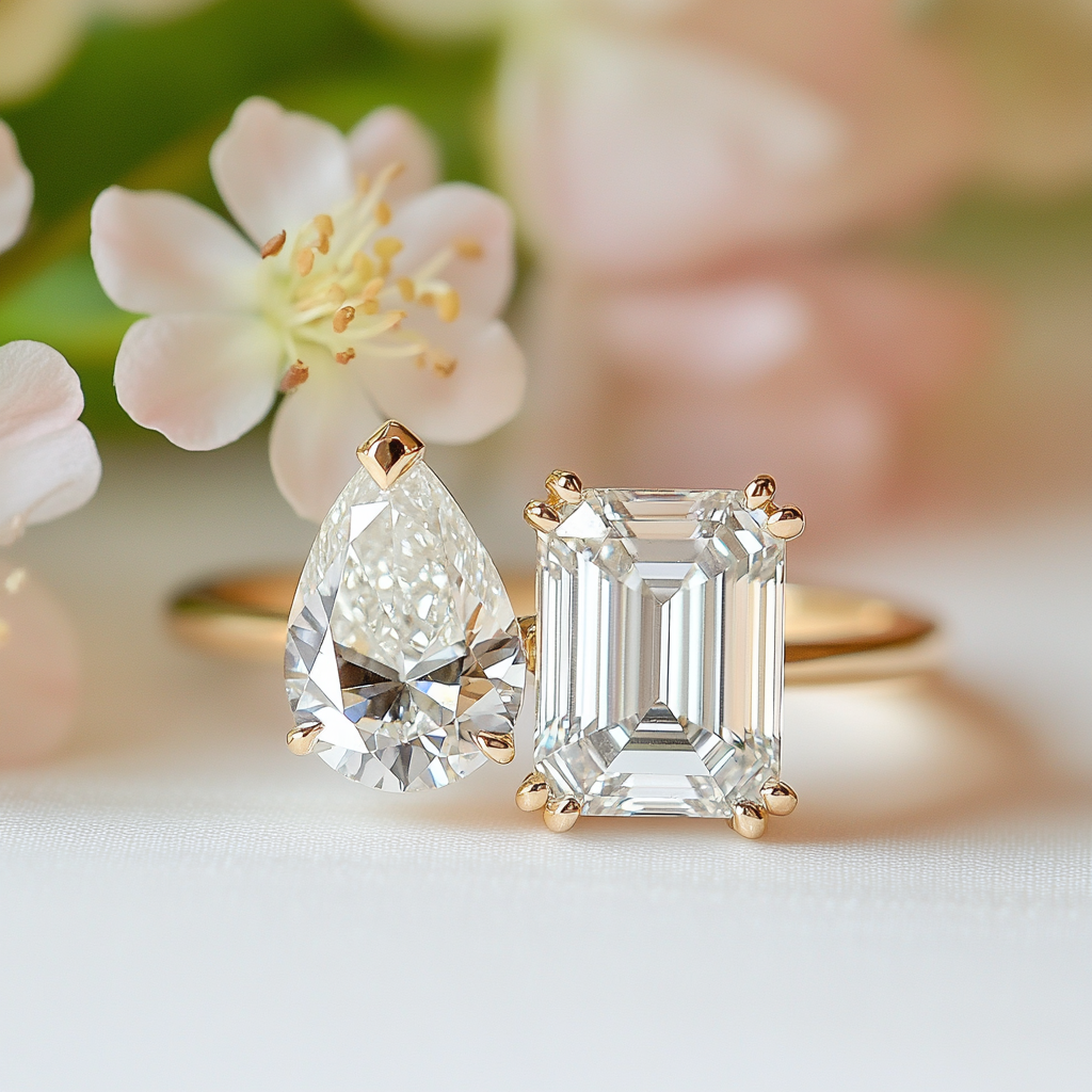 Faylira Lab Diamond Toi et Moi Ring - Fiona Diamonds - Fiona Diamonds