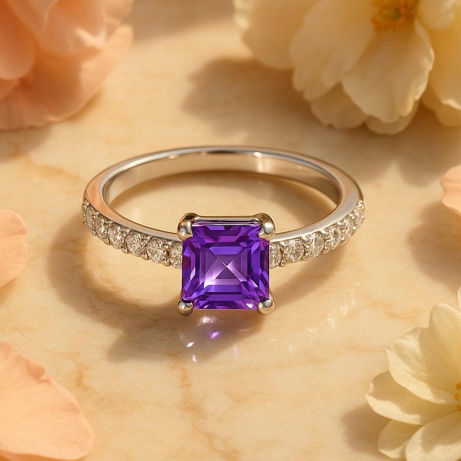 0.22ct Lab Grown Diamond Ring in 18kt Gold Vermeil - Fiona Diamonds - Fiona Diamonds