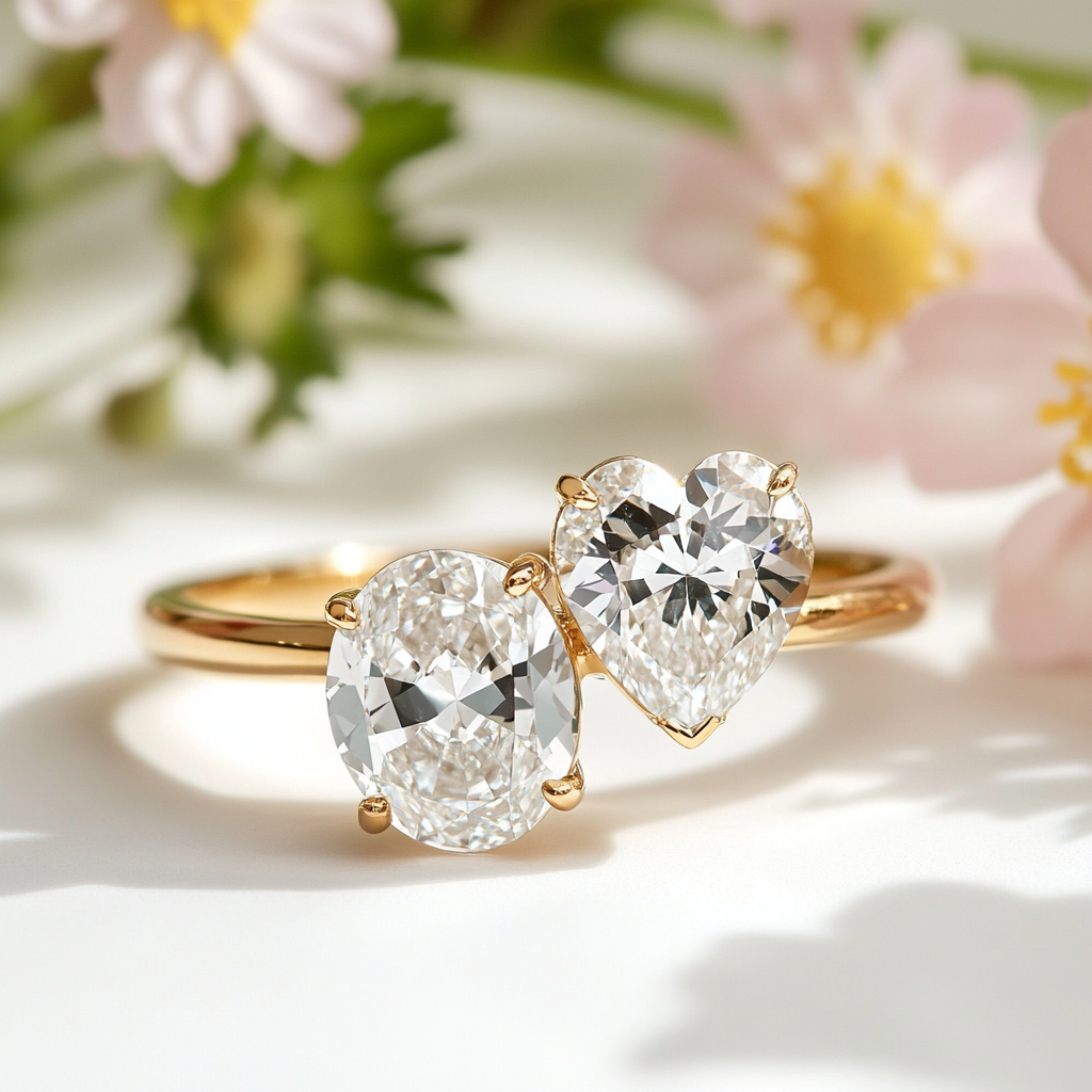 Eryntha Lab Diamond Toi et Moi Ring - Fiona Diamonds - Fiona Diamonds