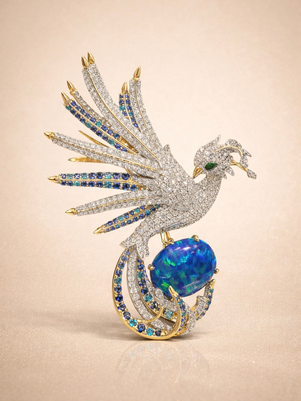 Aquila Prism Lab Diamond Brooch - Fiona Diamonds - Fiona Diamonds