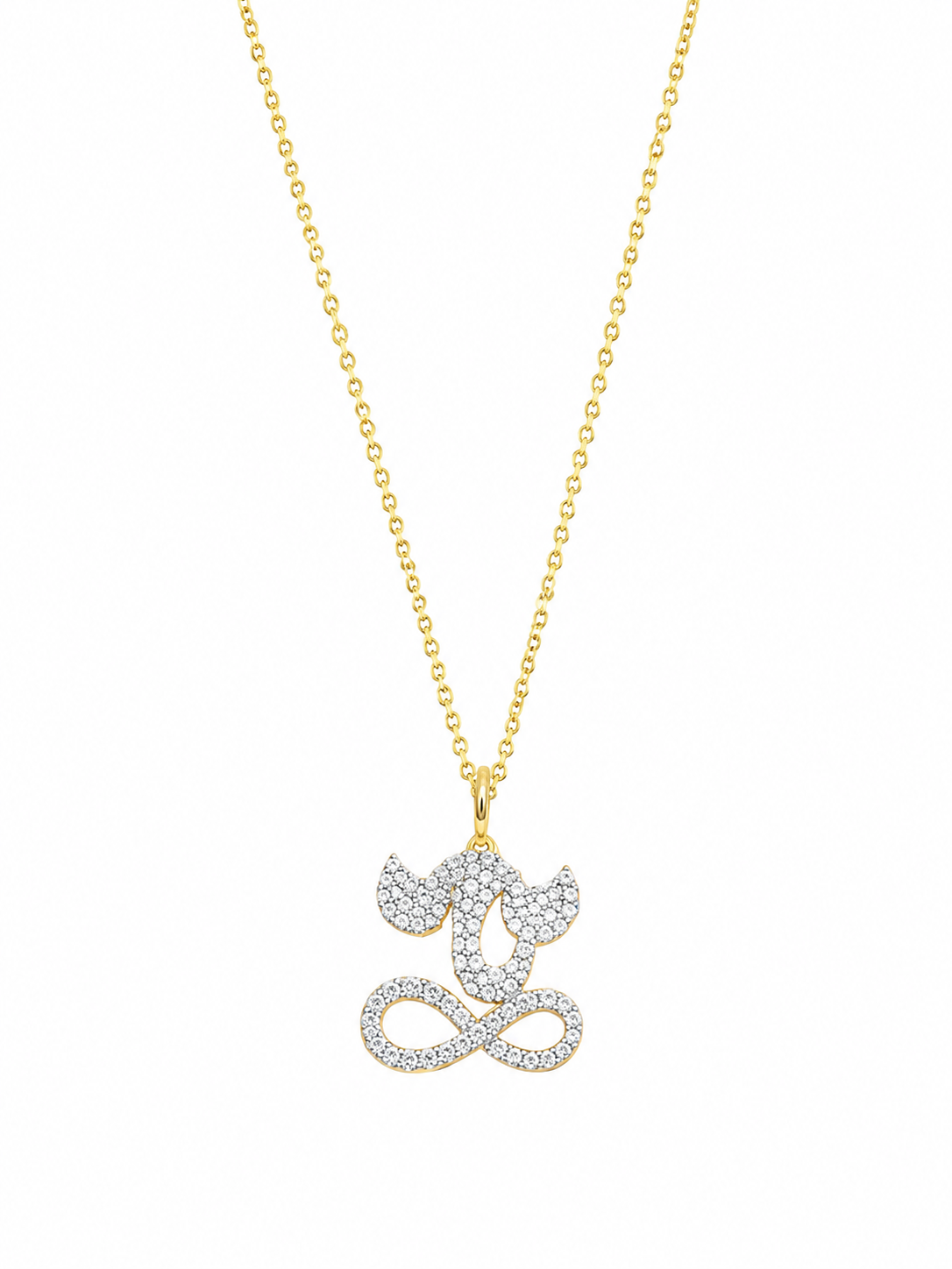 Ganesh Lab Diamond Pendant in 18kt Gold Vermeil