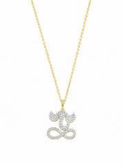Ganesh Lab Diamond Pendant in 18kt Gold Vermeil