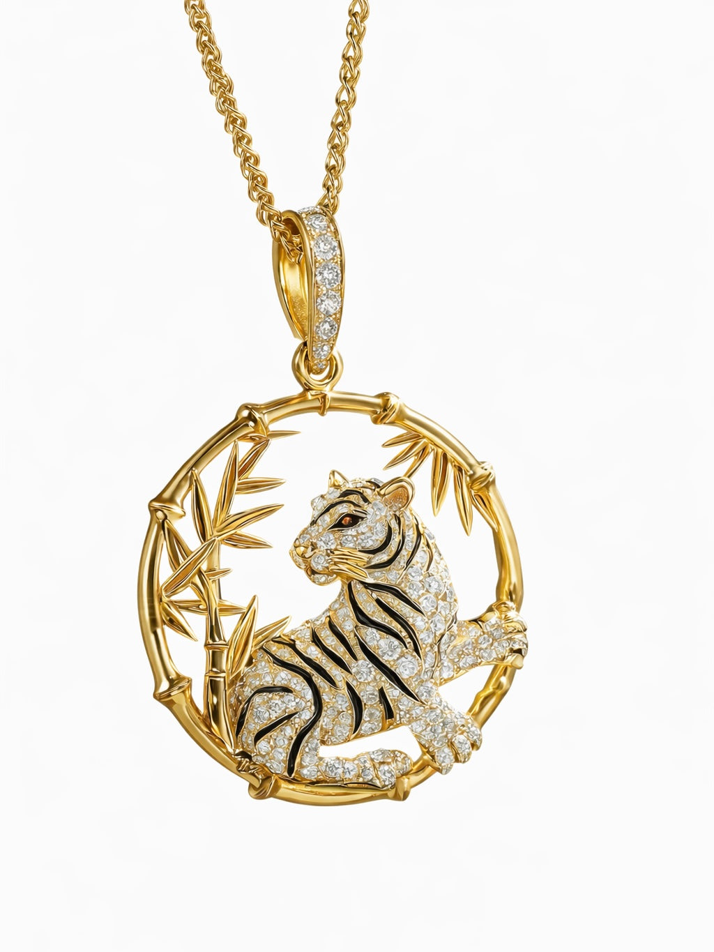 Tiger Lab Diamond Pendant + Brooch - Fiona Diamonds - Fiona Diamonds