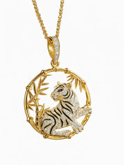 Tiger Lab Diamond Pendant + Brooch - Fiona Diamonds - Fiona Diamonds