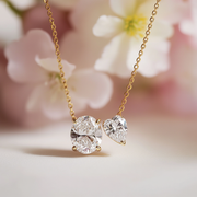 Brylissa Lab Diamond Toi et Moi Pendant - Fiona Diamonds - Fiona Diamonds