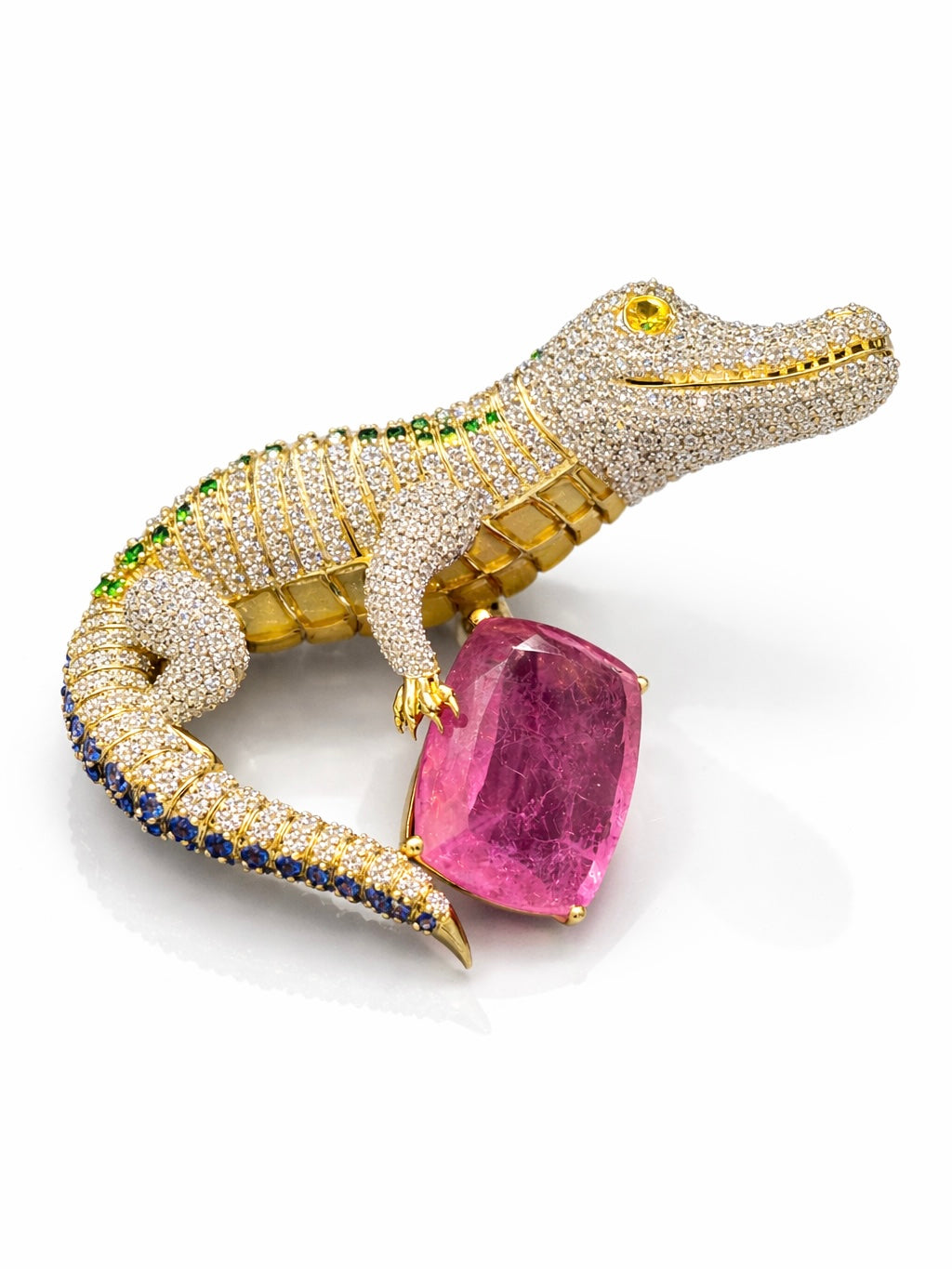 Zyra Croc Lab Diamond Brooch - Fiona Diamonds - Fiona Diamonds