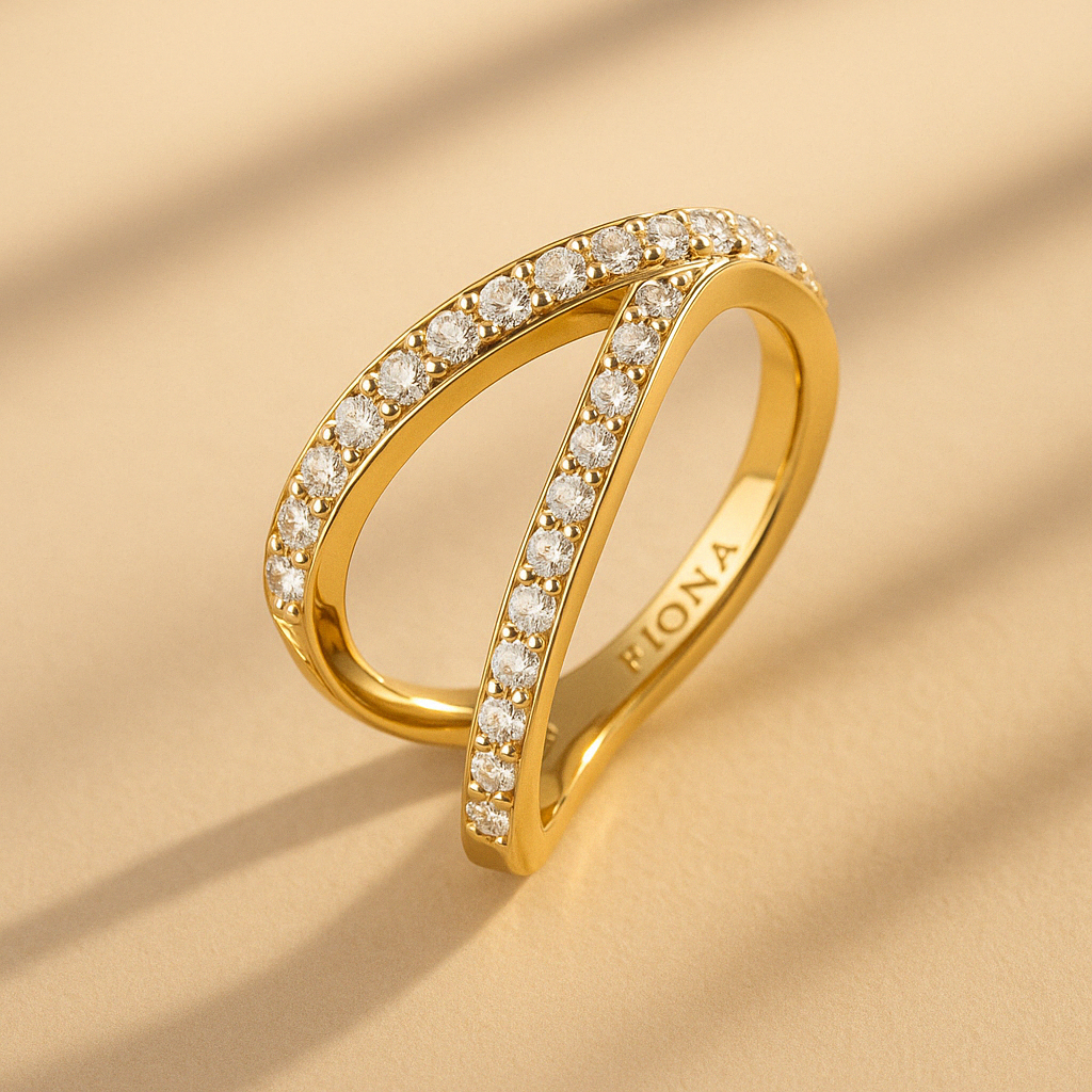 0.40ct Lab Grown Diamond Ring in 18kt Gold Vermeil - Fiona Diamonds - Fiona Diamonds