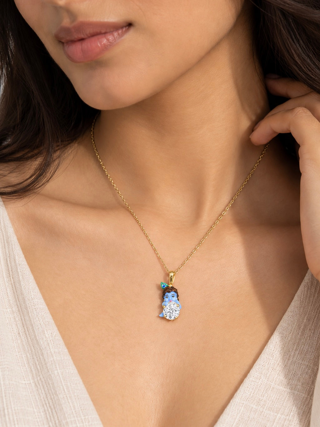 Nandlal Spark Lab Diamond Pendant