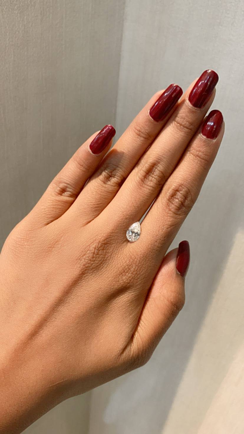 Pear 1ct F-VS1 Loose Lab Grown Diamond Solitaire - Fiona Diamonds - Fiona Diamonds