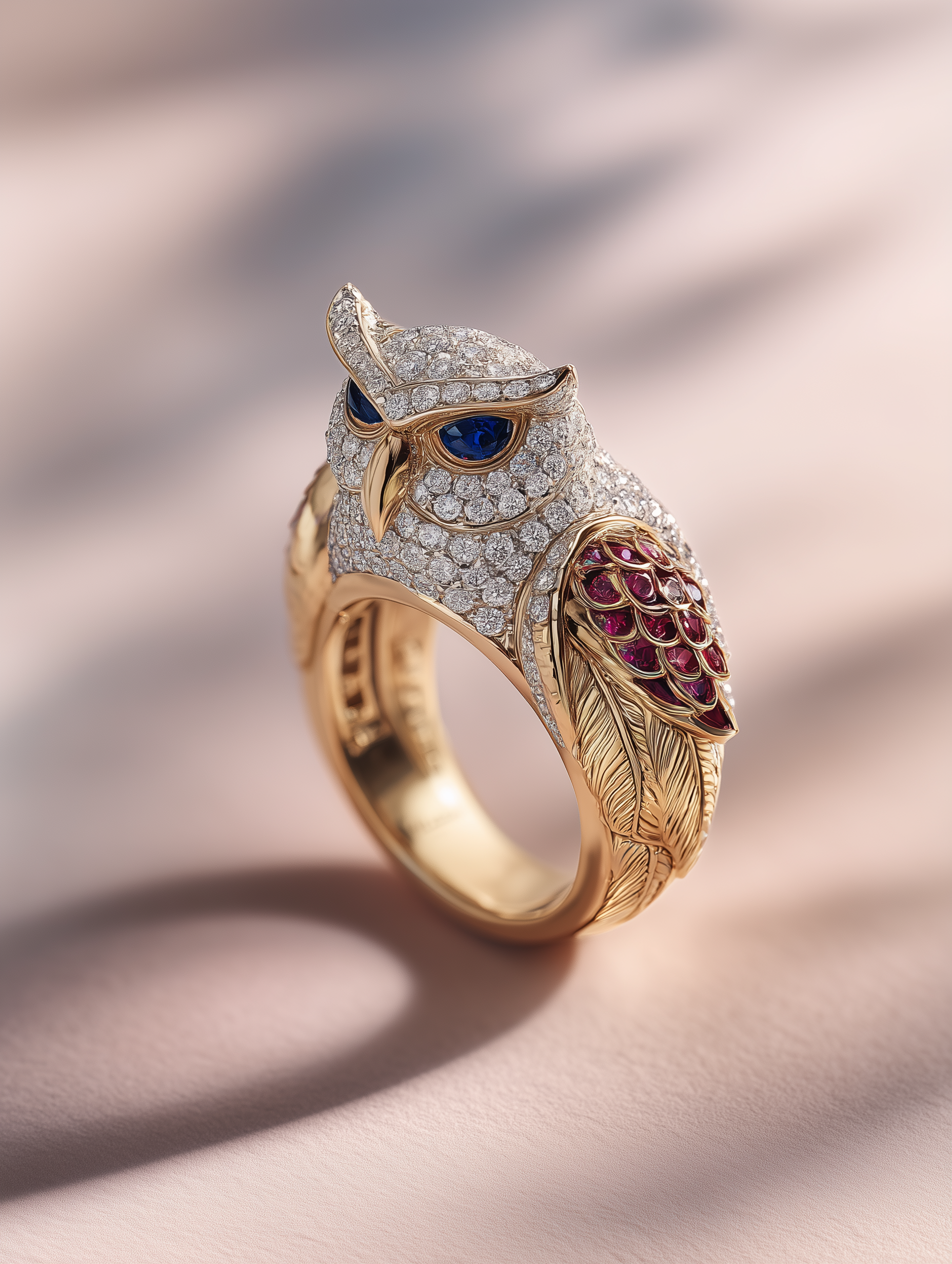 Scarlet Sage Imperiale Lab Diamond Brooch - Fiona Diamonds - Fiona Diamonds