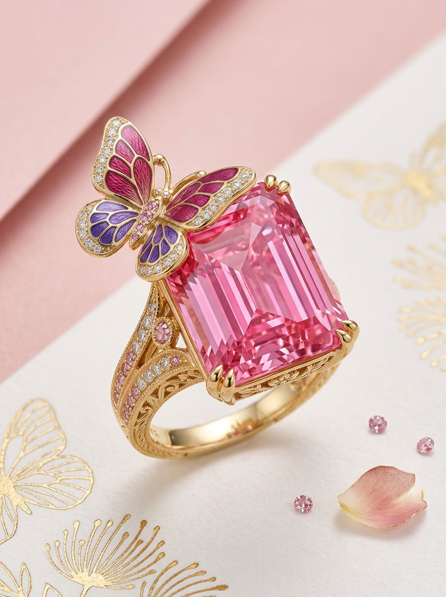 Violet Petal Royale Lab Diamond Brooch - Fiona Diamonds - Fiona Diamonds