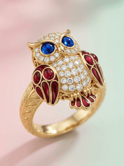 Ruby Wing Sage Lab Diamond Brooch - Fiona Diamonds - Fiona Diamonds