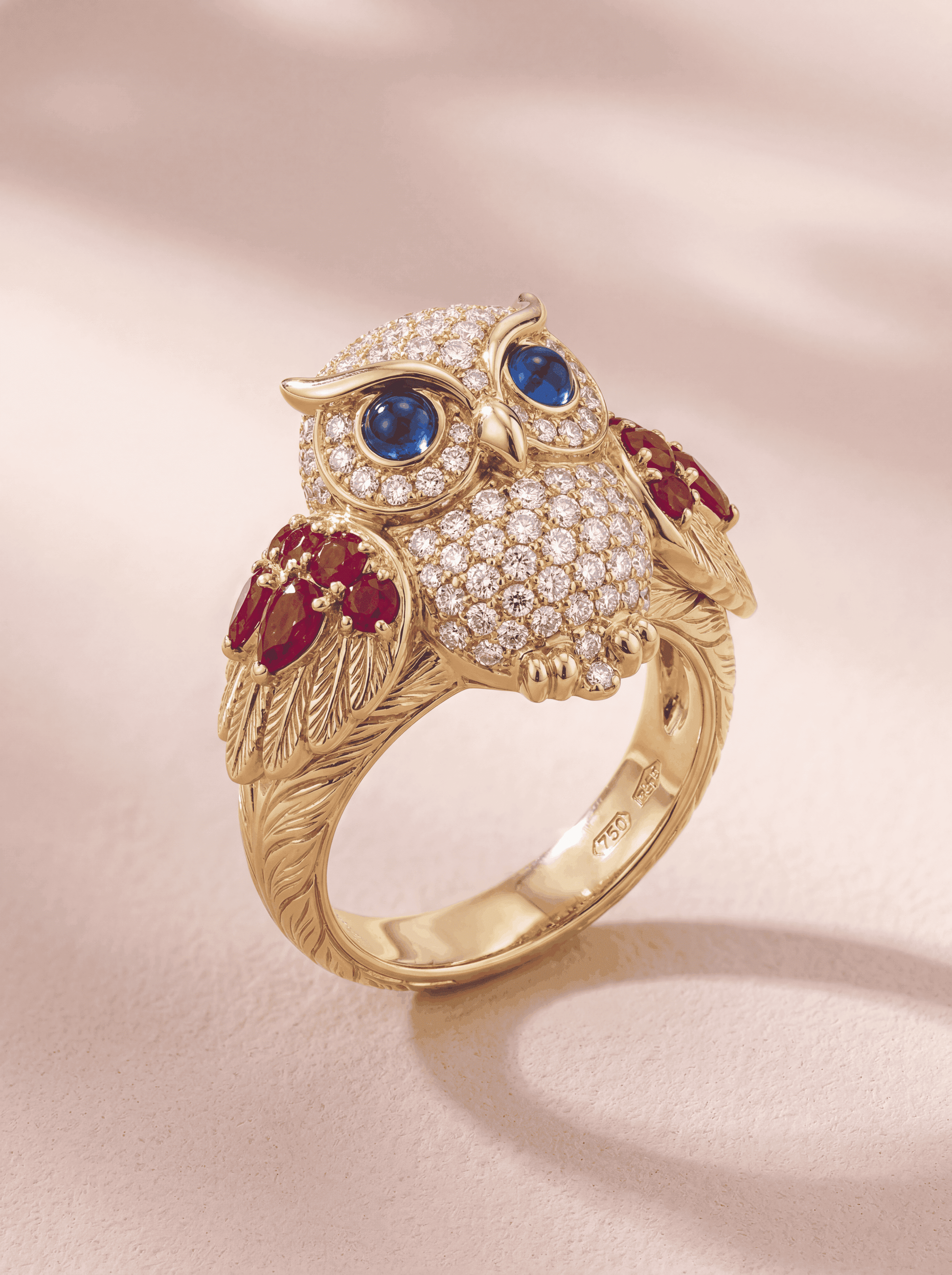 Crimson Plume Sage Lab Diamond Brooch - Fiona Diamonds - Fiona Diamonds