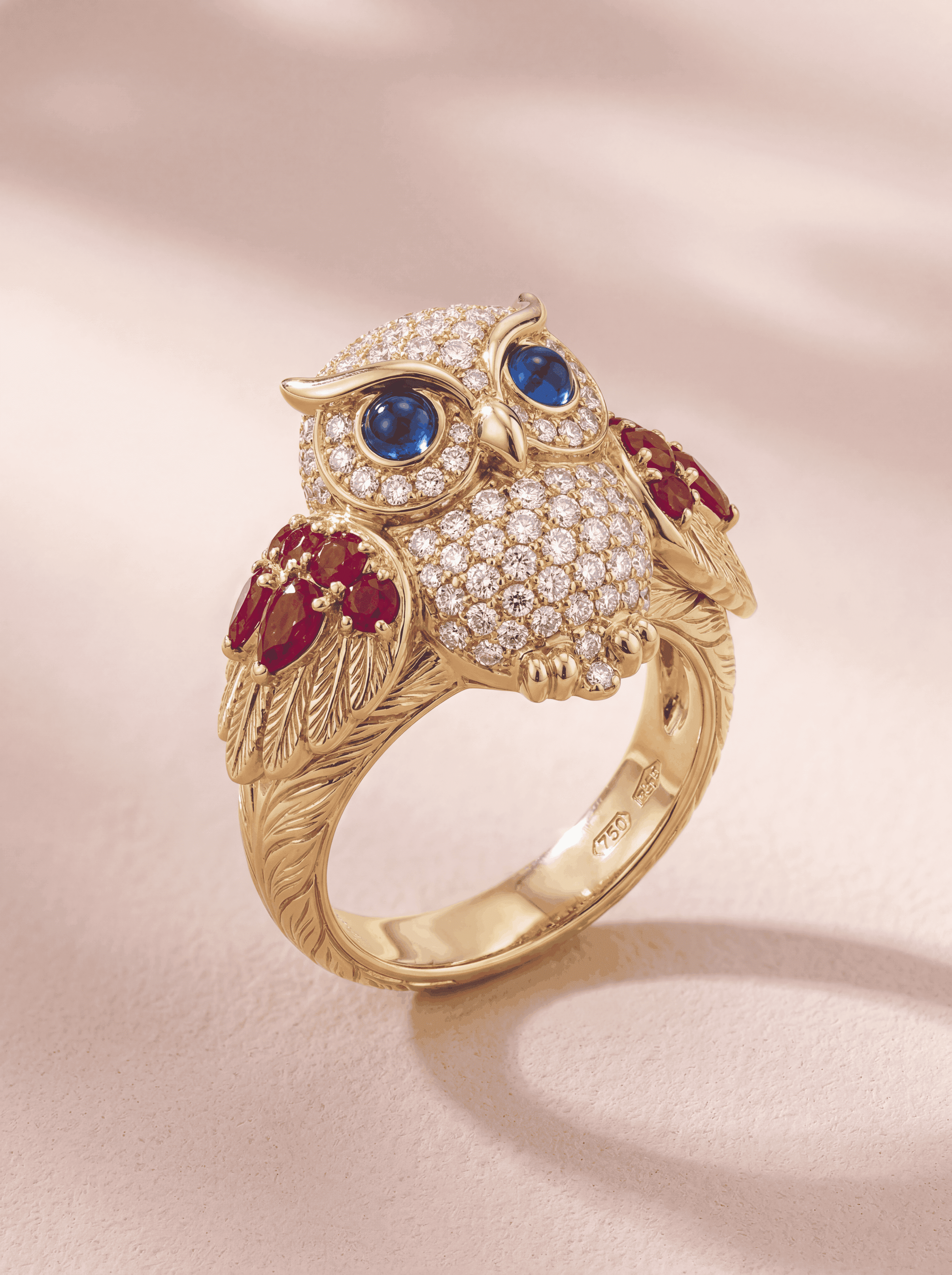 Crimson Plume Sage Lab Diamond Brooch - Fiona Diamonds - Fiona Diamonds
