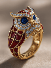 Golden Sage Carved Lab Diamond Brooch - Fiona Diamonds - Fiona Diamonds