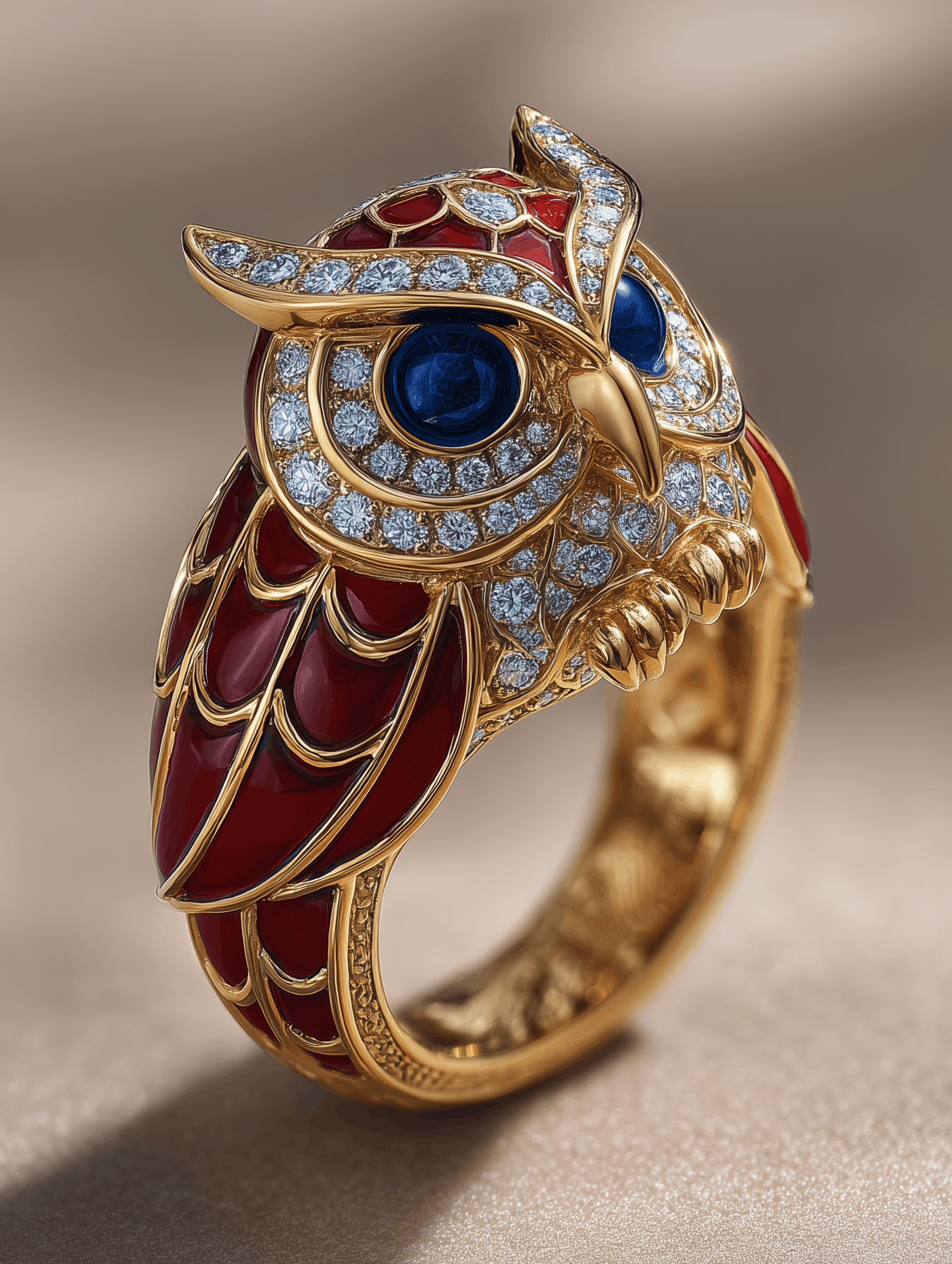 Golden Sage Carved Lab Diamond Brooch - Fiona Diamonds - Fiona Diamonds
