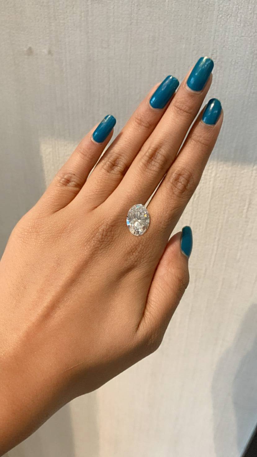 Oval 5.1ct  F-VS1 loose Lab Grown Diamond Solitaire - Fiona Diamonds - Fiona Diamonds