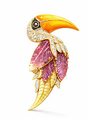 Toucan Aurelia Lab Diamond Brooch - Fiona Diamonds - Fiona Diamonds
