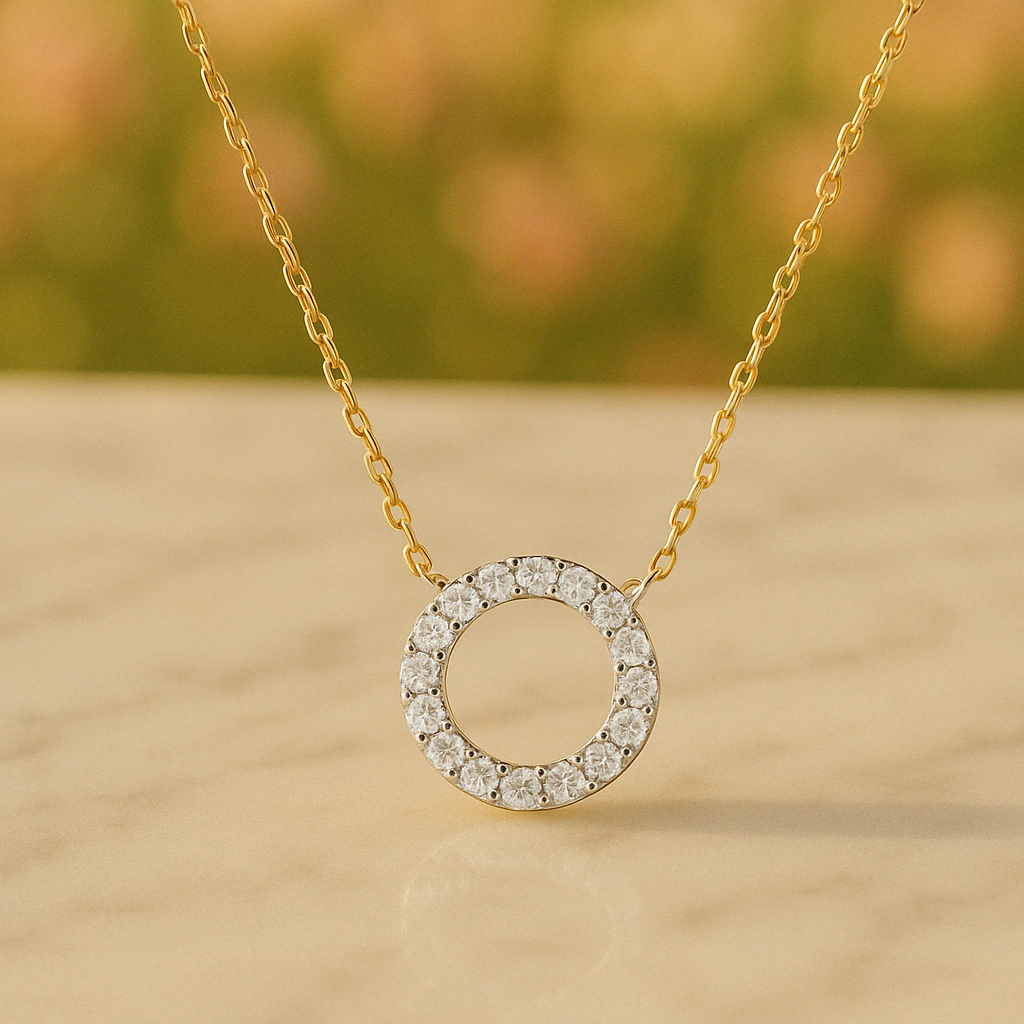 0.36ct Lab Grown Diamond Necklace in 18kt Gold Vermeil | Fiona  
