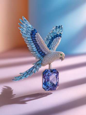 Blue Horizon Lab Diamond Brooch - Fiona Diamonds - Fiona Diamonds