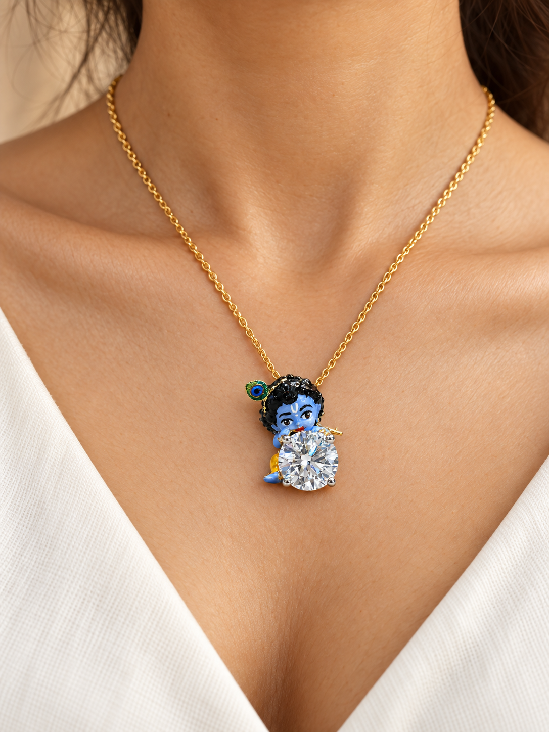 Celeste Arc Lab Diamond Pendant