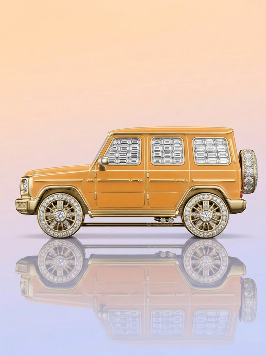 Thunder Wagon Lab Diamond Brooch - Fiona Diamonds - Fiona Diamonds