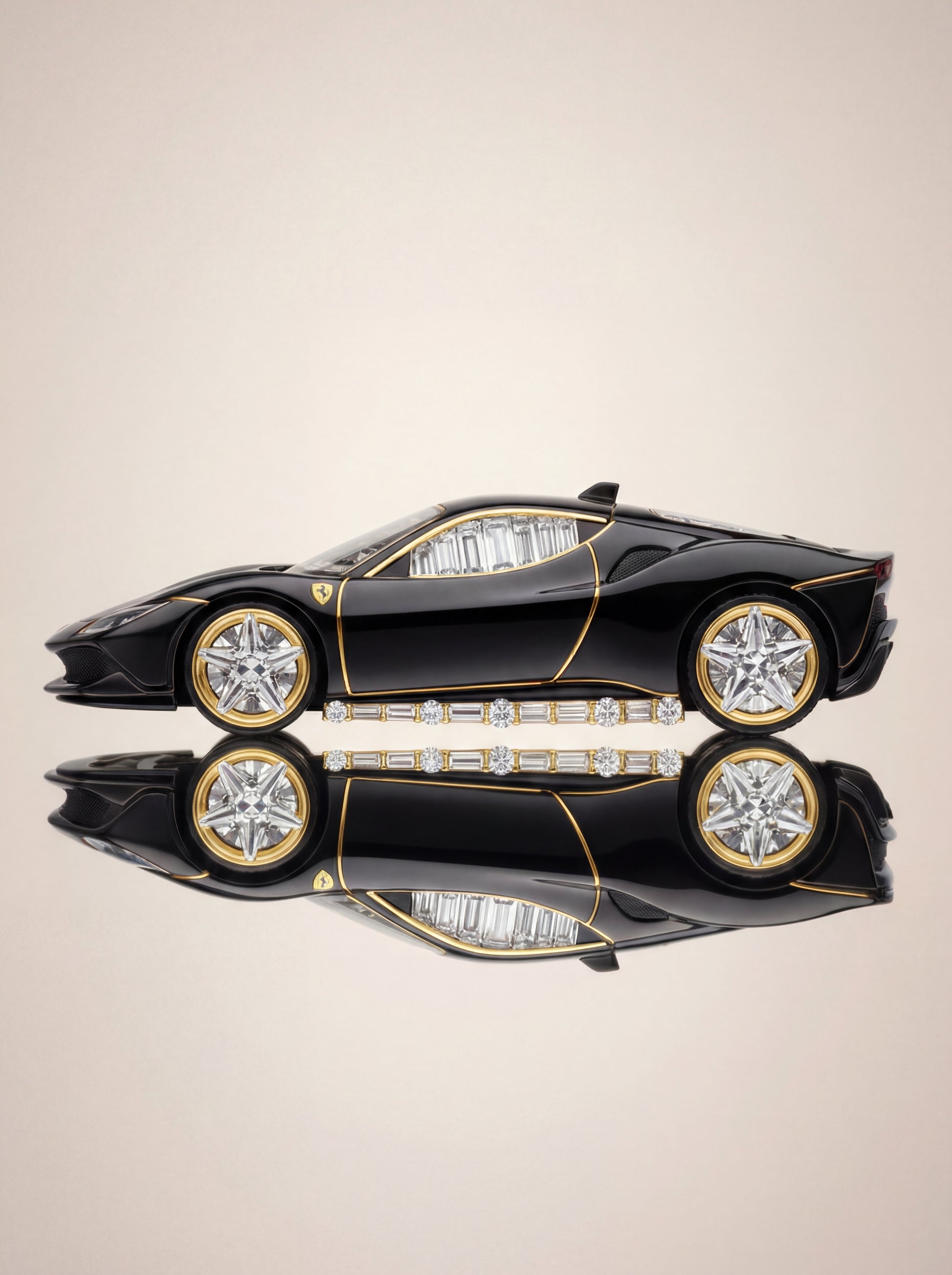 Nero Baguette Lab Diamond Brooch - Fiona Diamonds - Fiona Diamonds