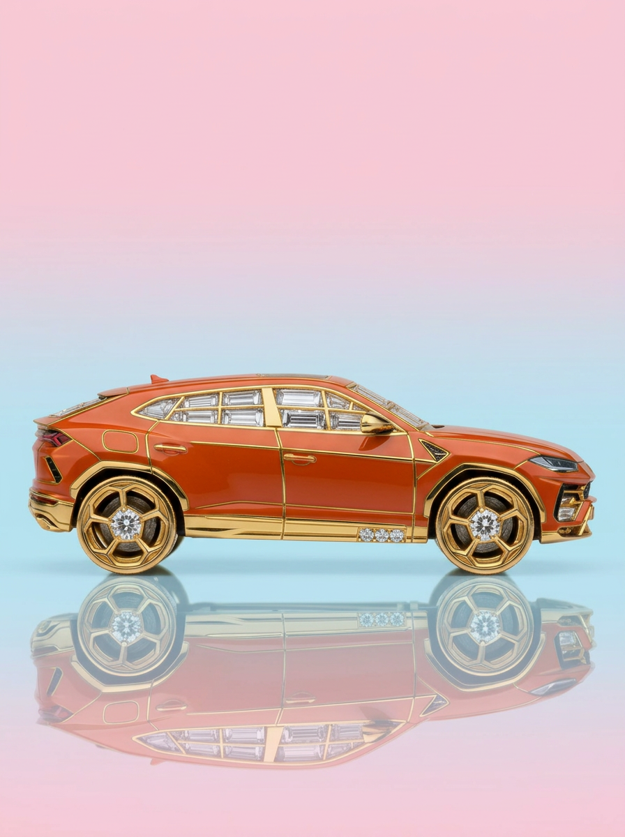 Crimson Maharaja Lab Diamond Brooch - Fiona Diamonds - Fiona Diamonds