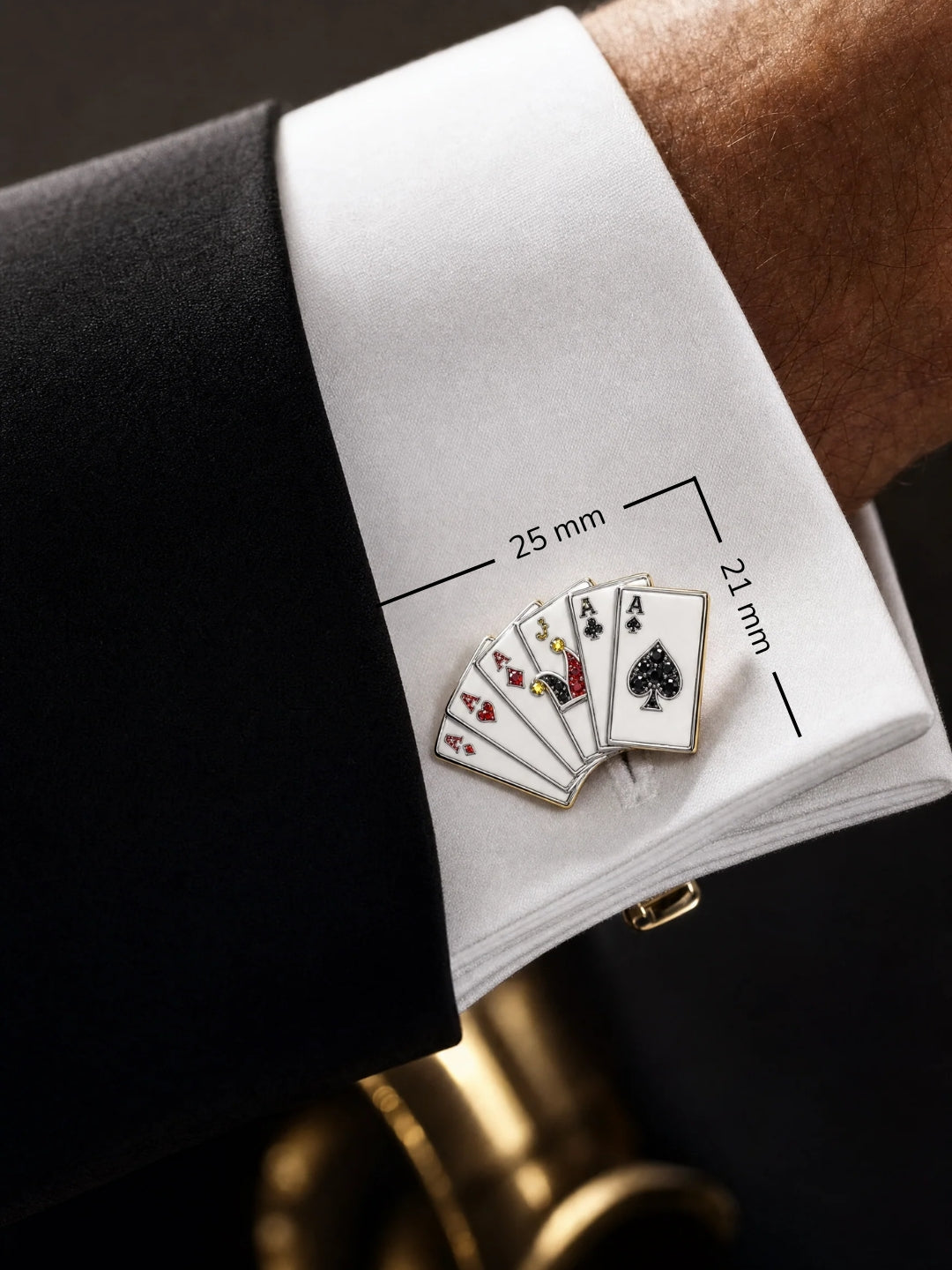 Six of a Kind Lab Diamond Cufflink - Fiona Diamonds - Fiona Diamonds