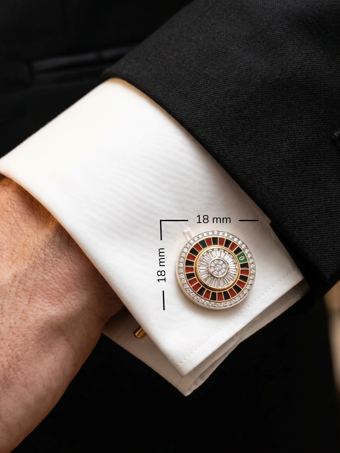 The Roulette Lab Diamond Cufflink - Fiona Diamonds - Fiona Diamonds
