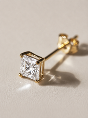 Talon Lab Diamond 0.50ct Princess Mens Stud