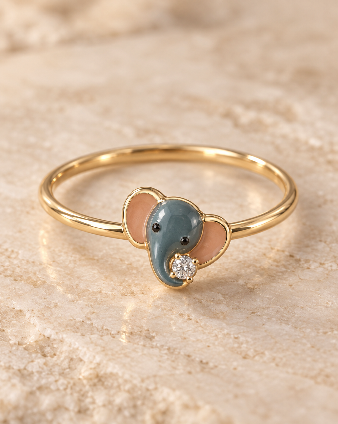 Elvina Blue Elephant Lab Diamond Ring | Fiona Diamonds