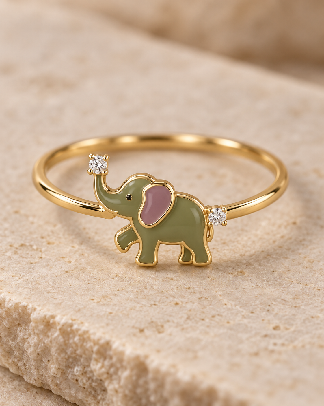 Tavira Blue Elephant Lab Diamond Ring | Fiona Diamonds