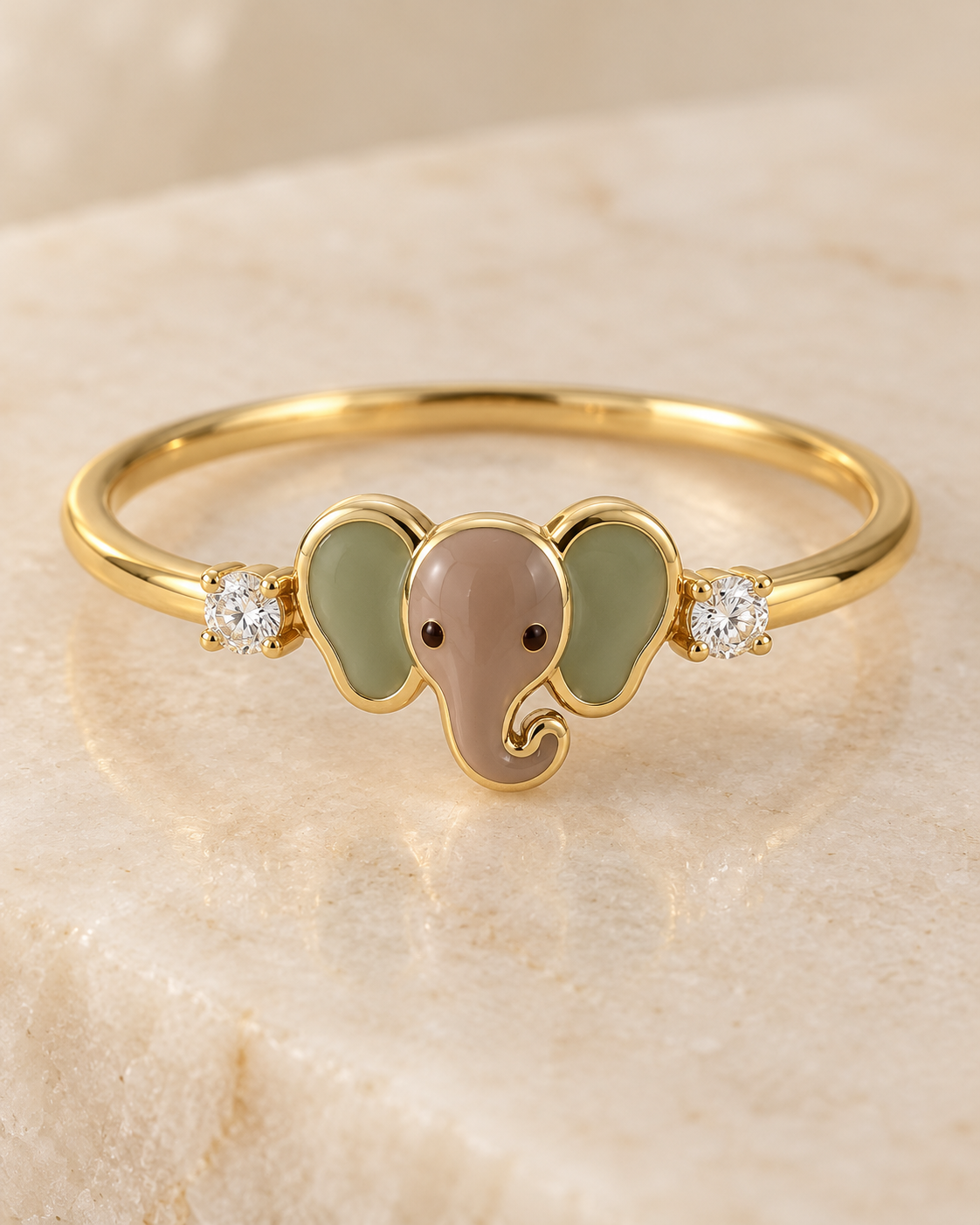 Sereia Pastel Elephant Lab Diamond Ring | Fiona Diamonds