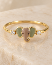Sereia Pastel Elephant Lab Diamond Ring | Fiona Diamonds