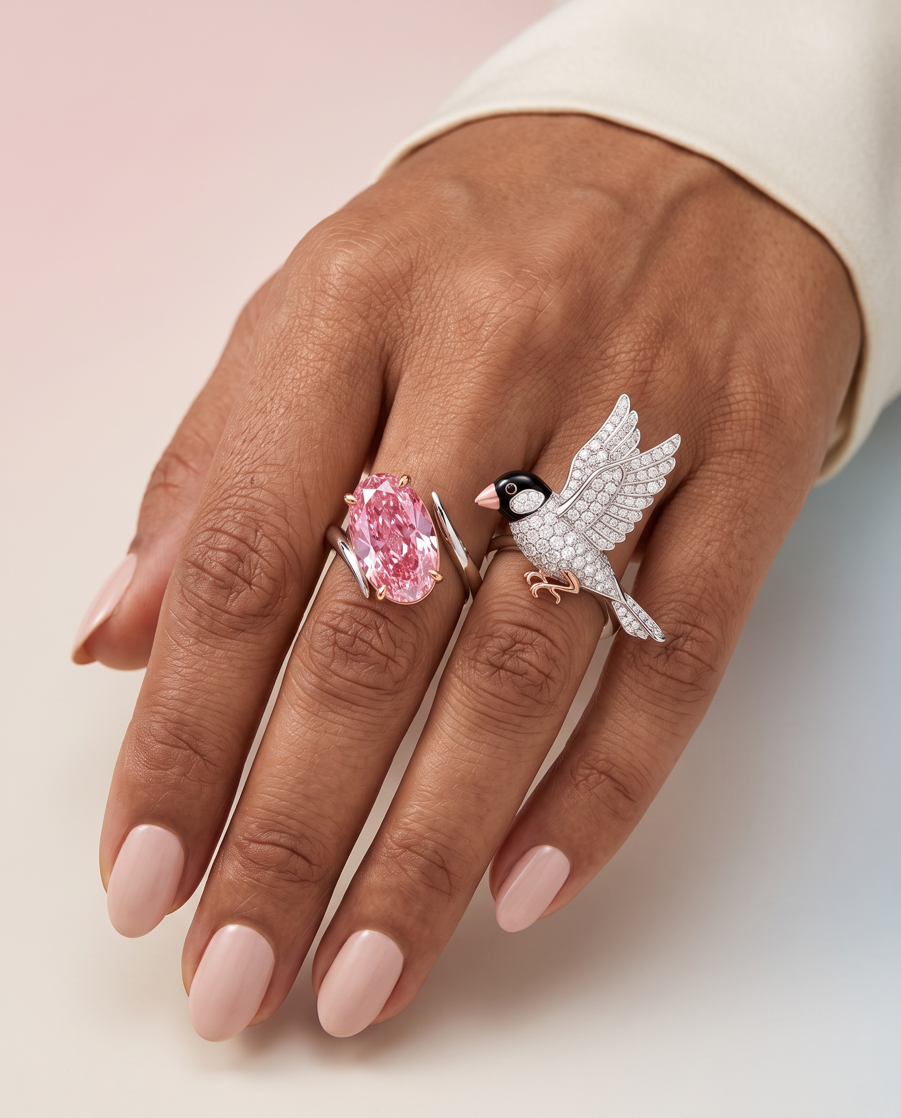 Blush Oval Lab Diamond Ring