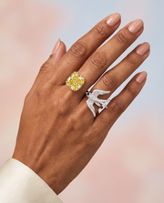 Solar Fancy Yellow Lab Diamond Ring