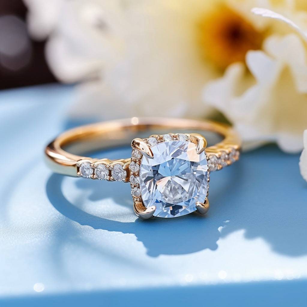 Shuddery 2ct Cushion Lab Diamond Ring - Fiona Diamonds - Fiona Diamonds