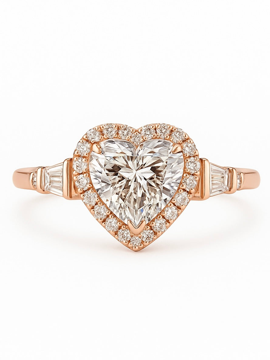 Yuxin Lab Diamond Ring – Sculpted Shine - Fiona Diamonds - Fiona Diamonds