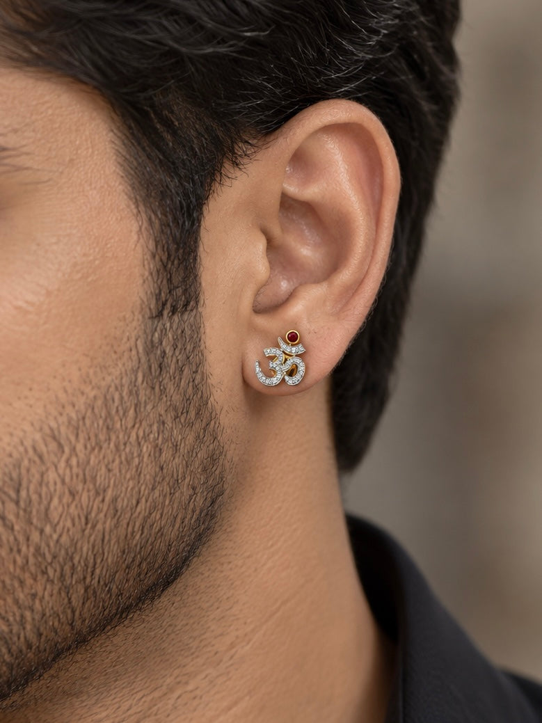 Divya Om Lab Diamond Stud Earring